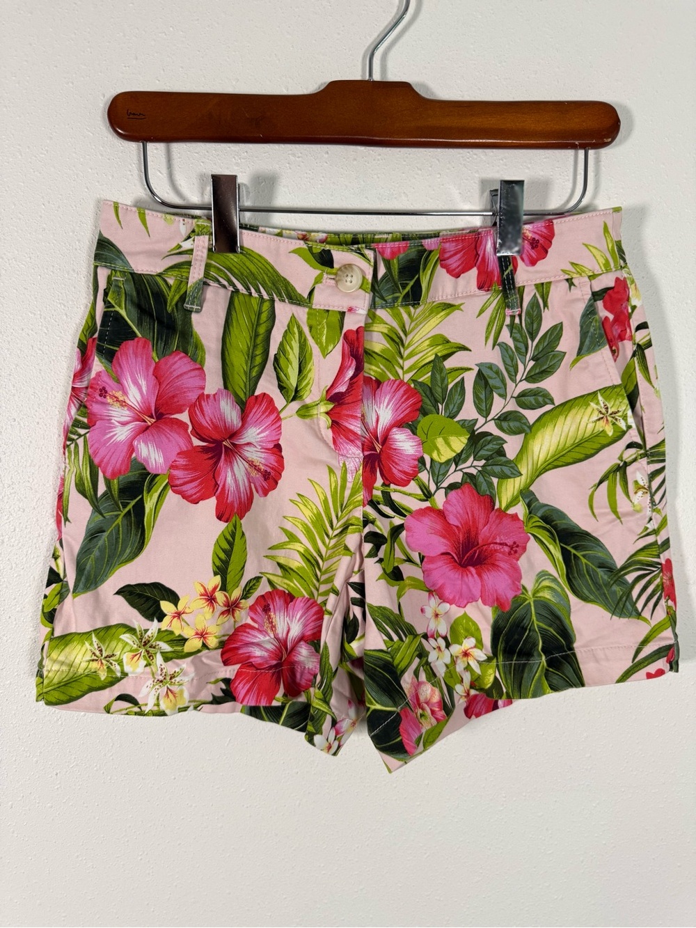 Tommy Bahama Tropical Floral Shorts Pink Hibiscus Resort Size 2